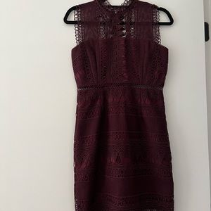 Bardot, Maroon Lace Dress